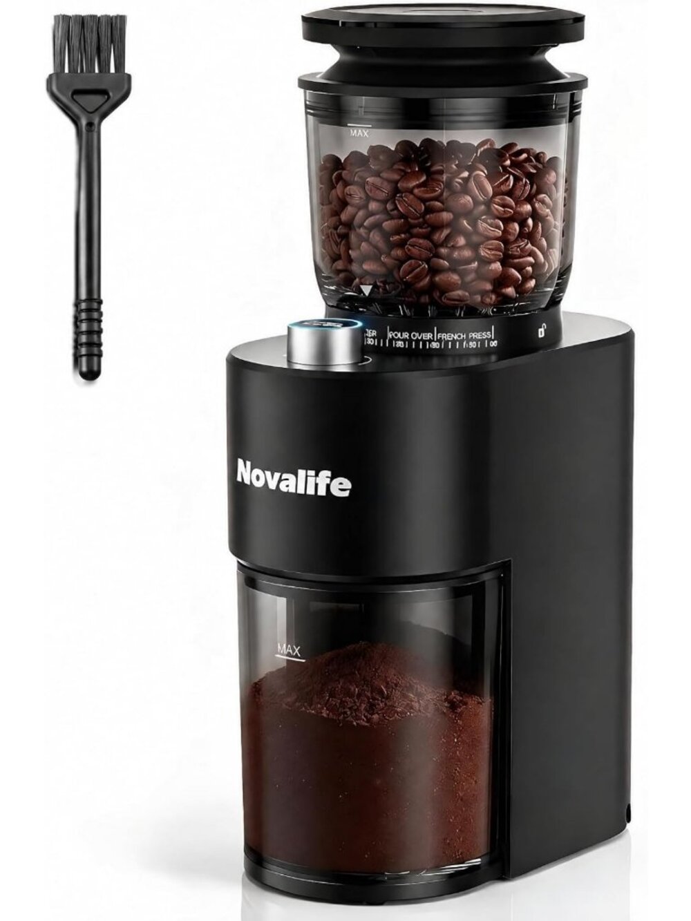 Electric Coffee Bean Grinder - 38 Settings, Anti-Static, Quiet & Compact for